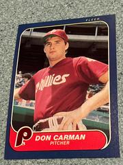 Don Carman Baseball Cards 1986 Fleer Prices