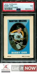 Bobby Orr Hockey Cards 1970 Topps OPC Sticker Stamps Prices