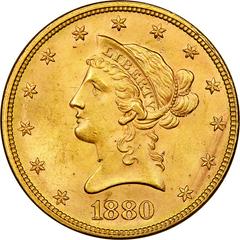 1880 [PROOF] Coins Liberty Head Gold Eagle Prices