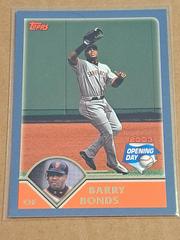 Barry Bonds Baseball Cards 2003 Topps Opening Day Prices