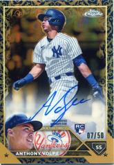 Anthony Volpe [Blue] #CGA-AV Baseball Cards 2023 Topps Gilded Collection Chrome Gold Etch Autographs Prices