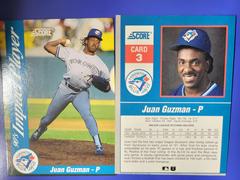 Juan Guzman #3 Baseball Cards 1992 Score Impact Players Prices