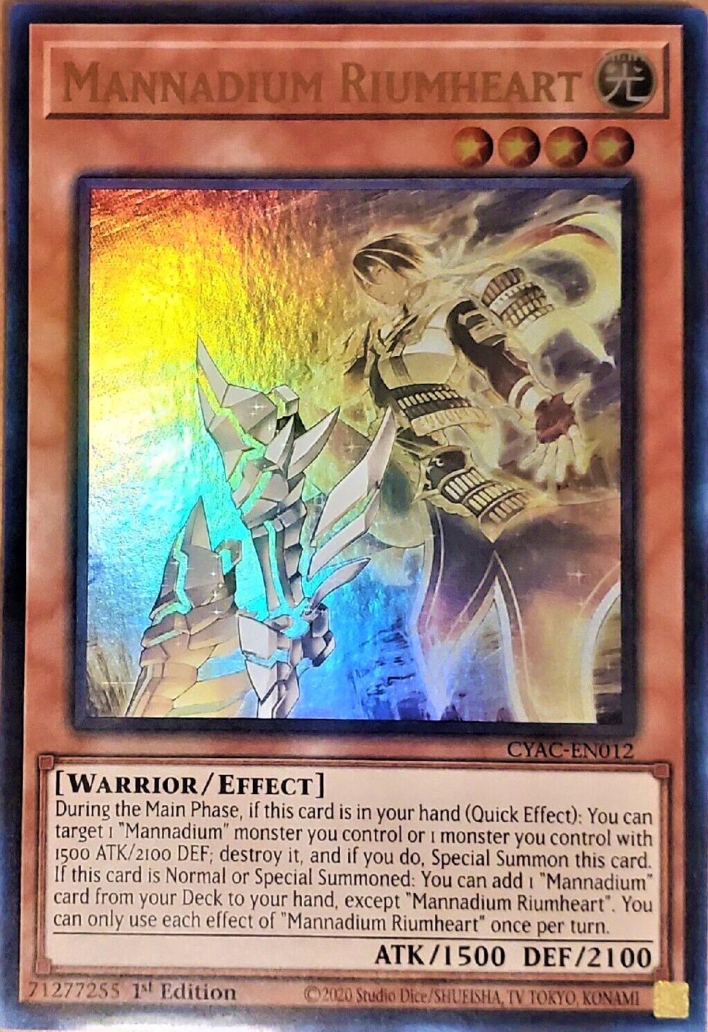 Mannadium Riumheart CYAC-EN012 YuGiOh Cyberstorm Access