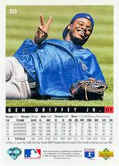 Card Back | Ken Griffey Jr. Baseball Cards 1993 Upper Deck