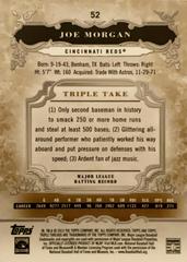 Rear | Joe Morgan [Gold] Baseball Cards 2013 Topps Triple Threads
