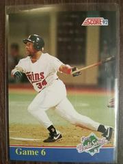 1991 World Series game 6 Puckett Baseball Cards 1992 Score Factory Set Inserts Prices