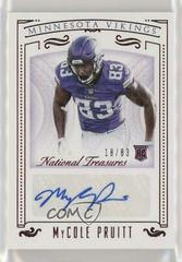 MyCole Pruitt [Autograph Jersey Number Red] #180 Football Cards 2015 Panini National Treasures Prices