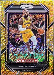 LeBron James [Gold Shimmer] Basketball Cards 2022 Panini Prizm Monopoly Prices