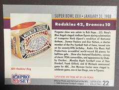 1990 Pro Set Super Bowl XXII | Super Bowl XXII Football Cards 1990 Pro Set Super Bowl 160