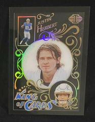 Justin Herbert [Black] #KC-6 Football Cards 2021 Panini Illusions King of Cards Prices