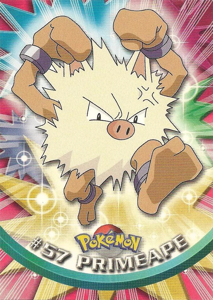 Primeape #57 Pokemon 1999 Topps TV