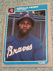 Gerald Perry #338 Baseball Cards 1985 Fleer Prices