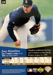 Rear | Joey Hamilton Baseball Cards 1995 SP