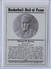 Edward Krause Basketball Cards 1986 Hall of Fame Metallic Prices