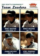 Bret Boone, Jamie Moyer, Joel Pineiro Baseball Cards 2004 Fleer Tradition Prices
