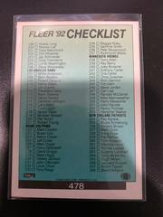 Checklist 2 #478 Football Cards 1992 Fleer Prices