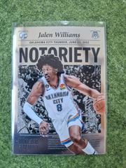 Jalen Williams #10 Basketball Cards 2022 Panini Mosaic Notoriety Prices