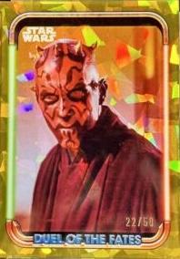 The Intimidating Darth Maul [Gold] #DF-9 Star Wars 2024 Topps Chrome Sapphire Duel of the Fates