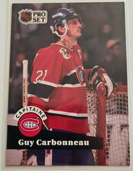 Guy Carbonneau [French] #576 Hockey Cards 1992 Pro Set Prices