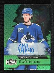 Elias Pettersson [Autograph Green] Hockey Cards 2020 Skybox Metal Universe Prices
