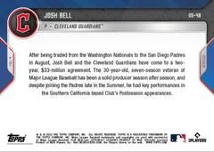 Back | Josh Bell Baseball Cards 2022 Topps Now Off Season