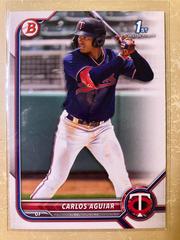 Carlos Aguiar #BP-1 Baseball Cards 2022 Bowman Paper Prospects Prices