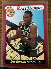 Dee Brown #10 Basketball Cards 1991 Fleer Rookie Sensations Prices