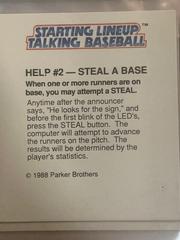 Help #2 Steal A Base Baseball Cards 1988 Kenner Starting Line Up Talking Baseball Prices