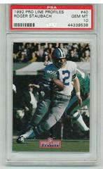 Roger Staubach Football Cards 1992 Pro Line Profiles Prices
