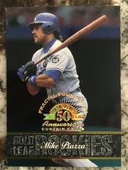 Mike Piazza [Factual Foundation Curtain Calls] #152 Baseball Cards 1998 Leaf 50th Anniversary Prices