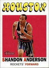 Shandon Anderson #109 Basketball Cards 2000 Topps Heritage Prices