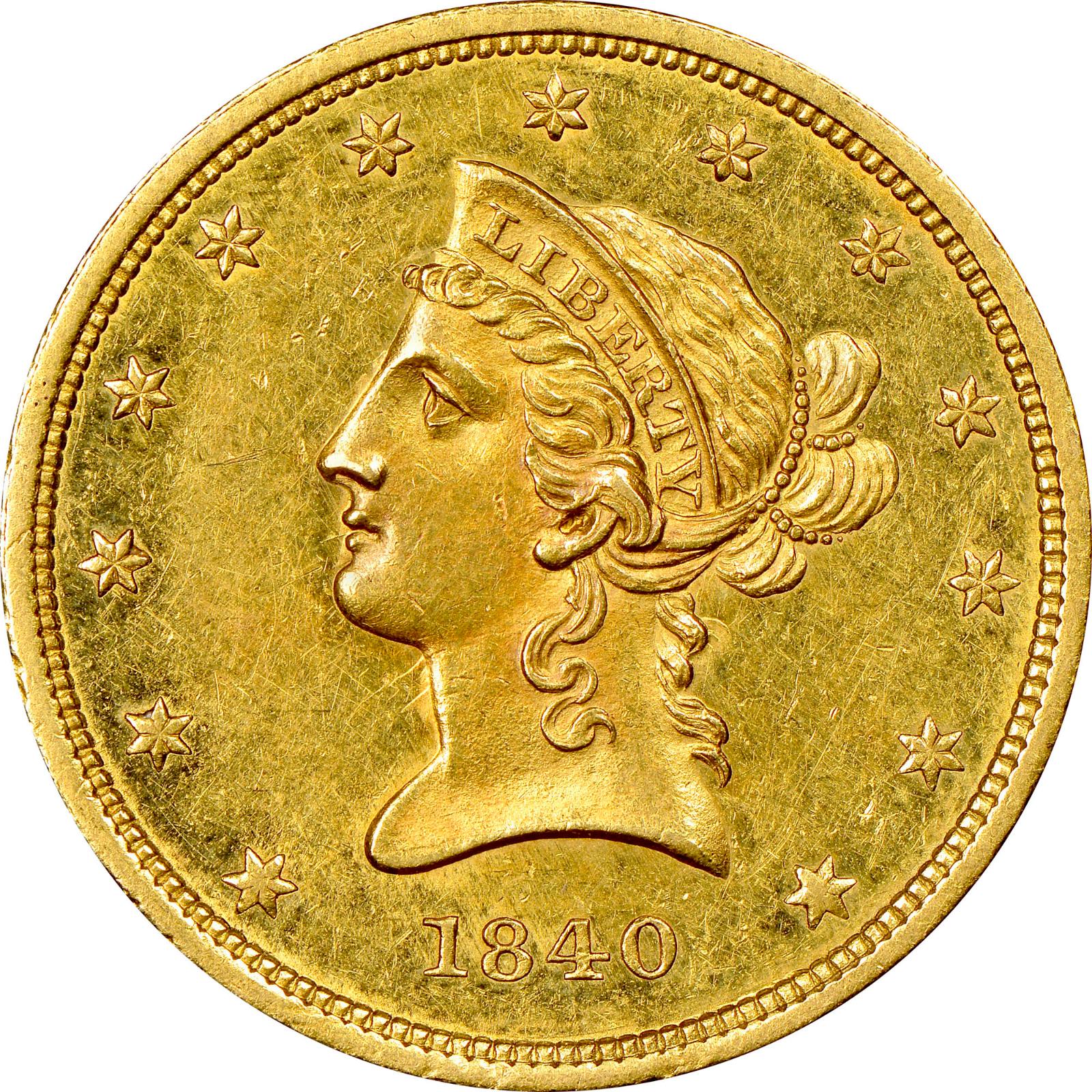 1840 Coins Liberty Head Gold Eagle