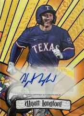 Wyatt Langford [Orange] Baseball Cards 2023 Bowman Draft Glass Autographs Prices