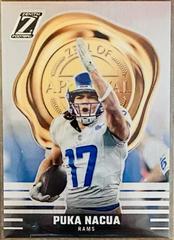 Puka Nacua Football Cards 2023 Panini Zenith Zeal of Approval Prices