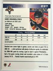 Backside | Ivan Novoseltsev [Action] Hockey Cards 2003 ITG Toronto Star
