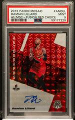 Damian Lillard [Choice Fusion Red] Basketball Cards 2019 Panini Mosaic Autographs Prices