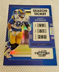 Aaron Donald [Blue] #52 Football Cards 2021 Panini Contenders Optic Prices