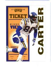Cris Carter [Gold] Football Cards 1998 Playoff Contenders Ticket Prices