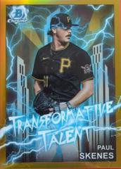 Paul Skenes [Gold] Baseball Cards 2023 Bowman Draft Transformative Talent Prices