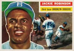 Jackie Robinson [White Back] #30 Baseball Cards 1956 Topps Prices