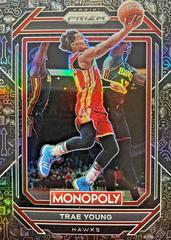 Trae Young [Black Classic Icons] #1 Basketball Cards 2022 Panini Prizm Monopoly Prices