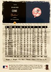 Rear | David Cone Baseball Cards 2000 Upper Deck Victory