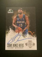 Corey Brewer #46 Basketball Cards 2013 Panini Court Kings Autographs Prices
