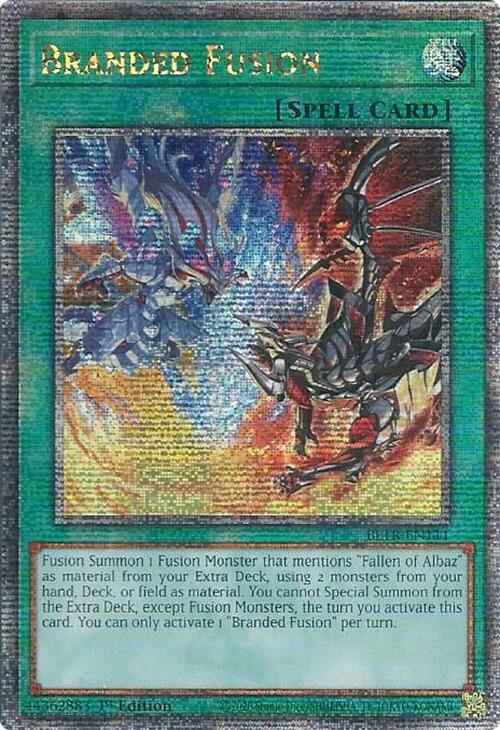 Branded Fusion [Quarter Century Secret Rare] BLTR-EN111 YuGiOh Battles of Legend: Terminal Revenge