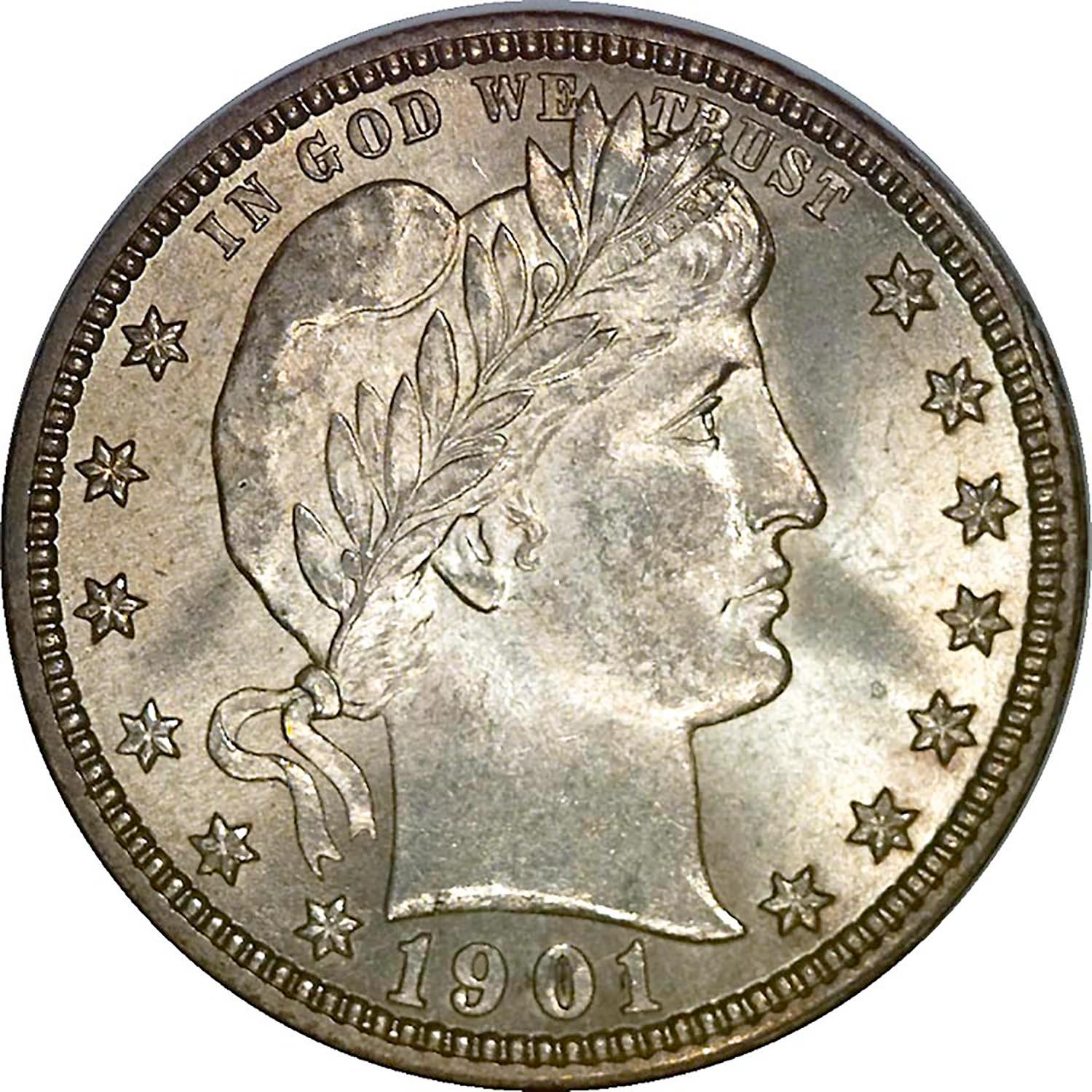 1901 O Coins Barber Quarter