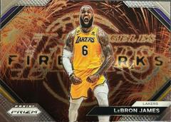 LeBron James #3 Basketball Cards 2023 Panini Prizm Fireworks Prices