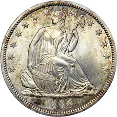 1866 S [NO MOTTO] Coins Seated Liberty Half Dollar Prices