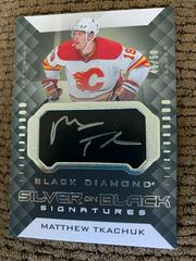 Matthew Tkachuk #SB-MT Hockey Cards 2021 Upper Deck Black Diamond Silver on Black Signatures Prices