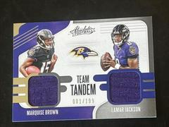 Lamar Jackson, Marquise Brown #TTM-BR2 Football Cards 2019 Panini Absolute Team Tandem Materials Prices