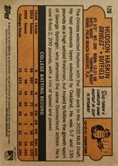 Back | Hudson Haskin [Green] Baseball Cards 2021 Topps Heritage Minor League